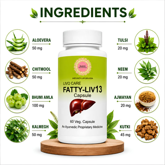 Medrich Ayurveda Fatty-LIV13 Capsule 60 Veg Capsules