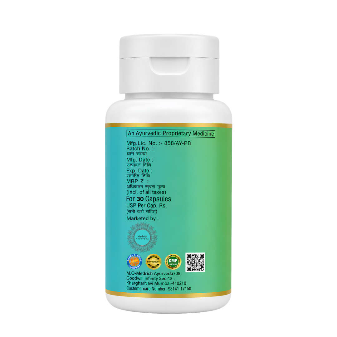 Medrich Ayurveda ASHWA RICH DX Capsules | Ashwagandha Root Extract | 30 Capsules