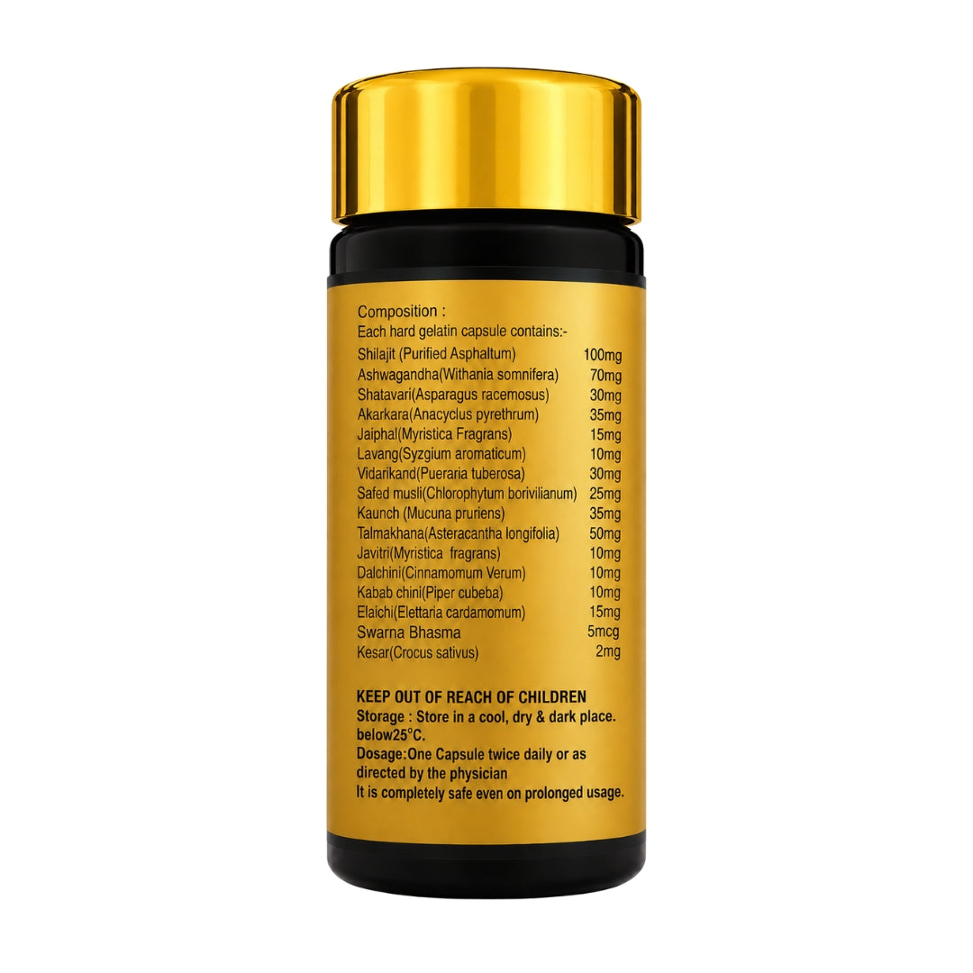 Medrich Ayurveda SHILAGRICH Capsules | Pure Ayurvedic Men's Wellness Formula | 60 Capsules
