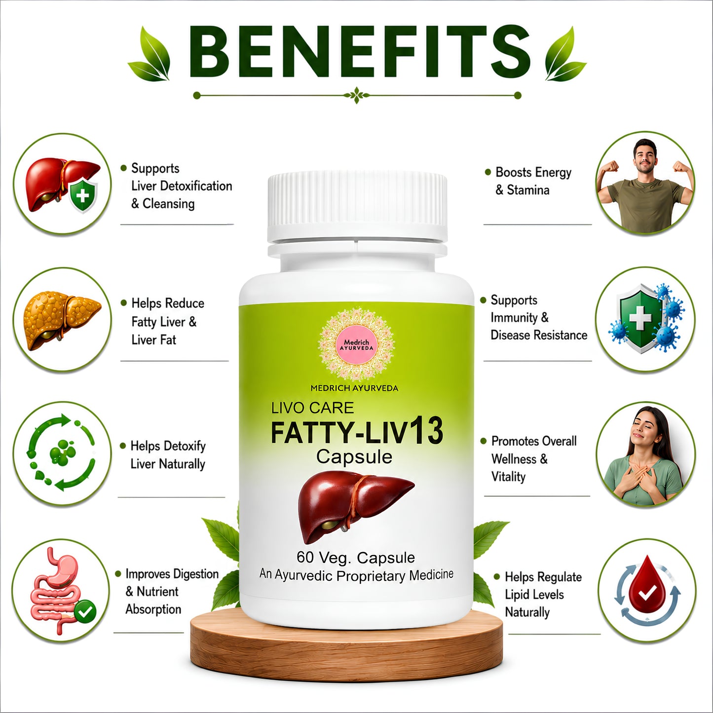 Medrich Ayurveda Fatty-LIV13 Capsule 60 Veg Capsules