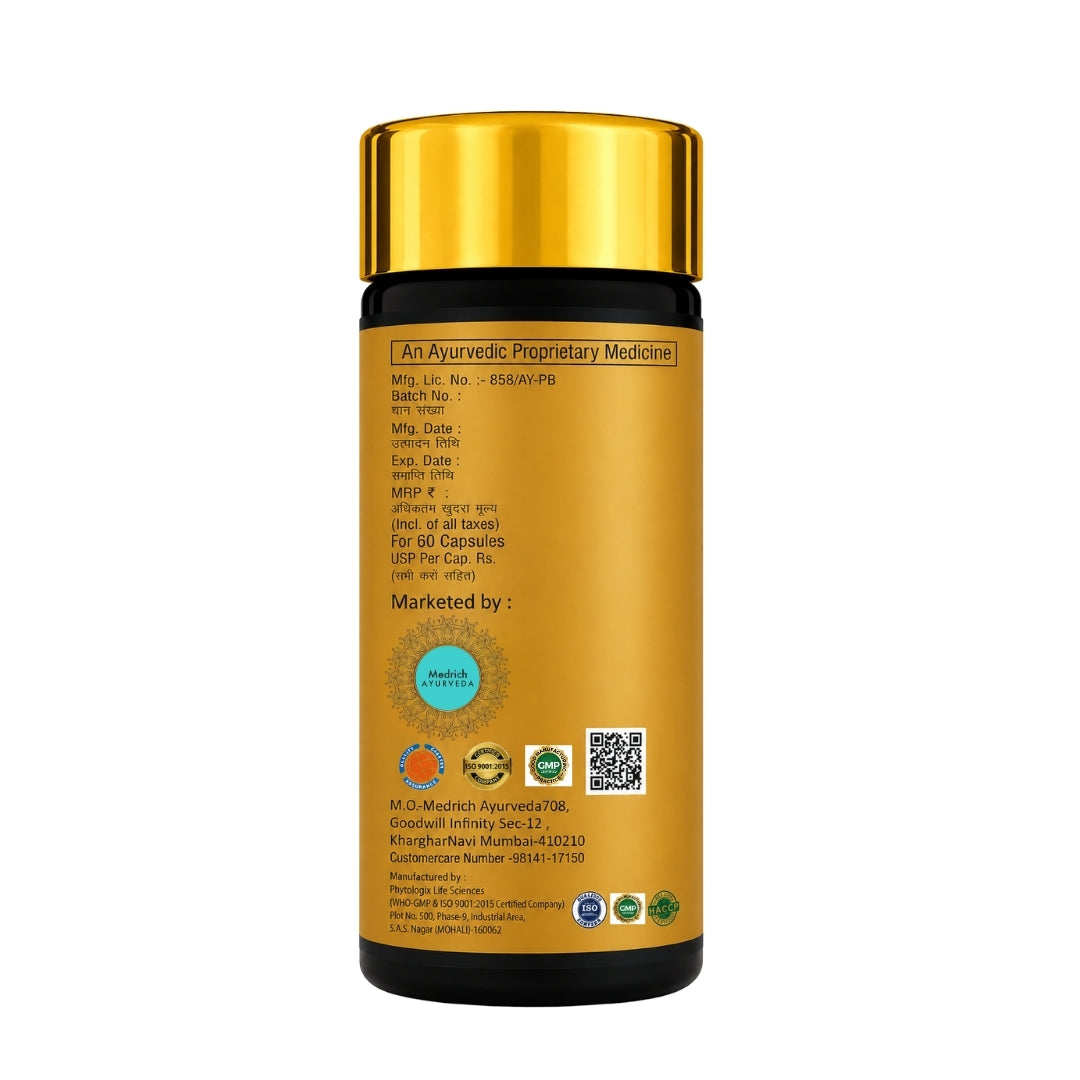 Medrich Ayurveda SHILAGRICH Capsules | Pure Ayurvedic Men's Wellness Formula | 60 Capsules