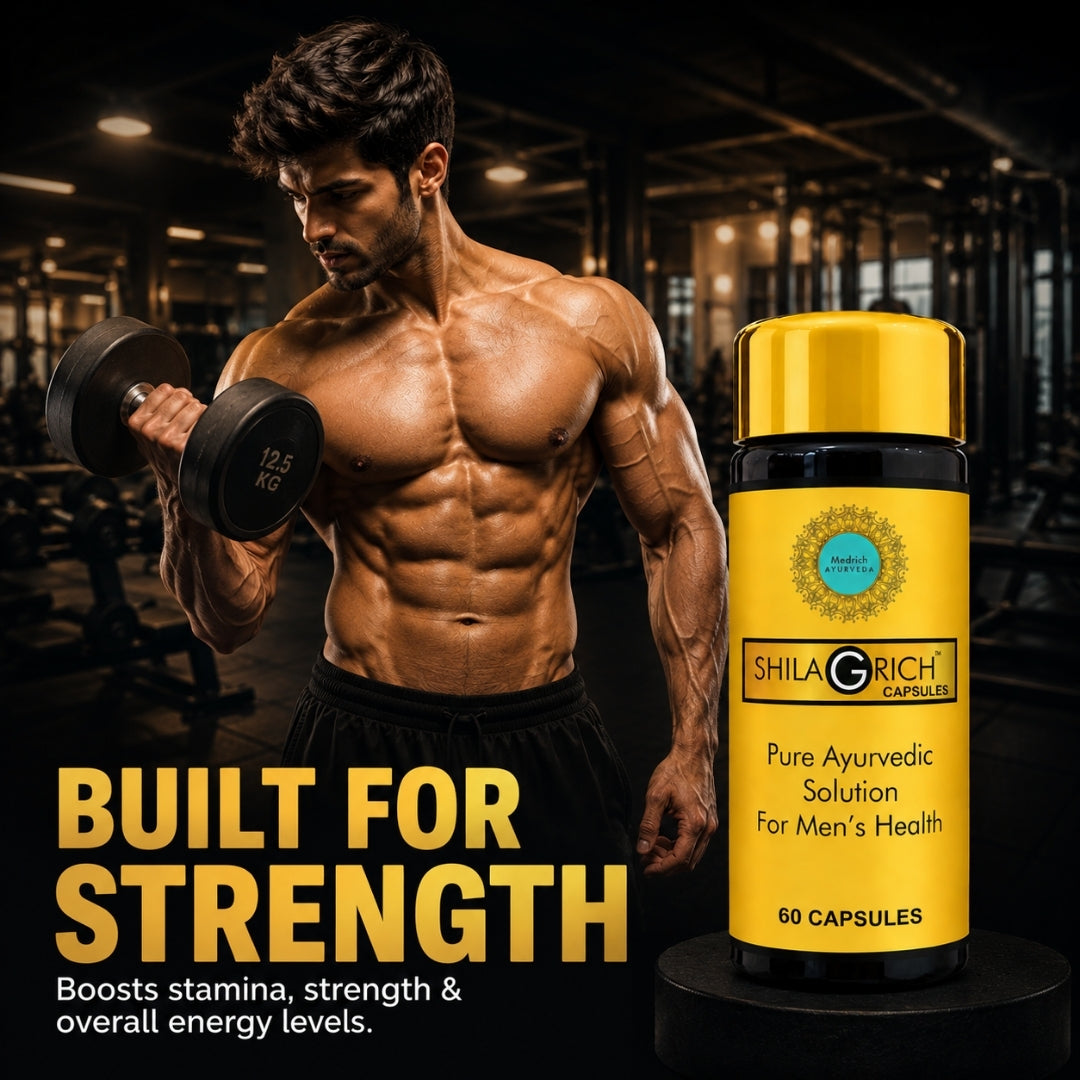 Medrich Ayurveda SHILAGRICH Capsules | Pure Ayurvedic Men's Wellness Formula | 60 Capsules