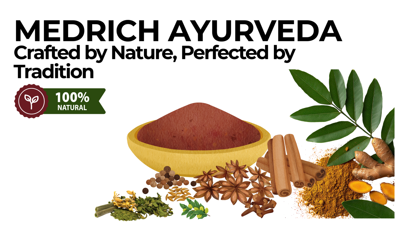 Green and White Traditional Ayurveda Business Card